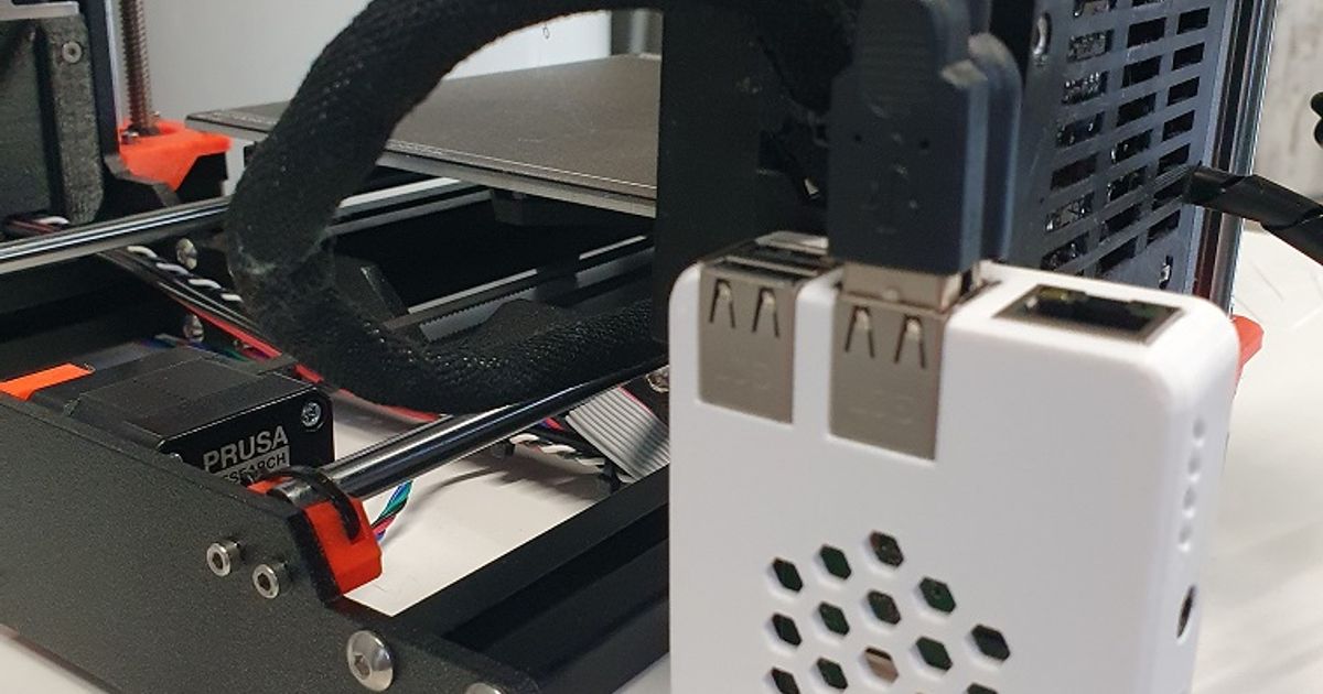 prusa i3 mk3s framboesa pi3 caso bainha perfil monte polvos luce baixar livre stl modelo printablescom 3d modelos impressoras acessórios octoprintcase Raspberry Pi picada 3D print model - Mito3D