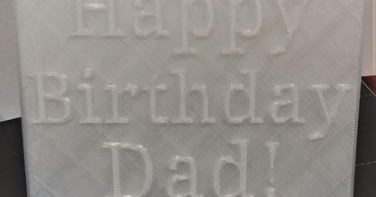 happy birthday dad plaque skeletalprints download free stl model printablescom 3d models art & design 2d plates logos father gift 3d print model - Mito3D
