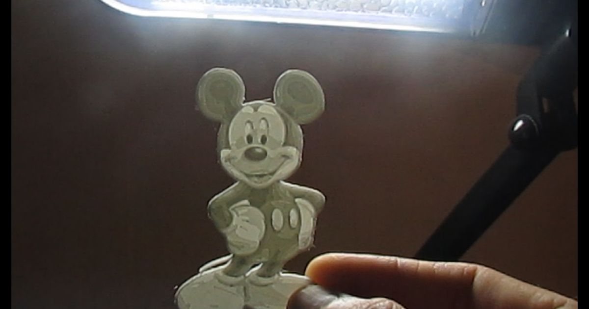 litofania llavero Mickey ratón tecnoculebras descargar gratis stl modelo imprimiblescom 3d modelos Arte diseño diseños imprimirlitofania litofano litofaniallavero 3D print model - Mito3D