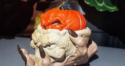 Halloween decorazione cranio zucca saddex3d Scarica gratuito stl modello printablescom 3d Modelli stagione disegni autunno halloween2019 halloweendecoration mano 3d print model - Mito3D