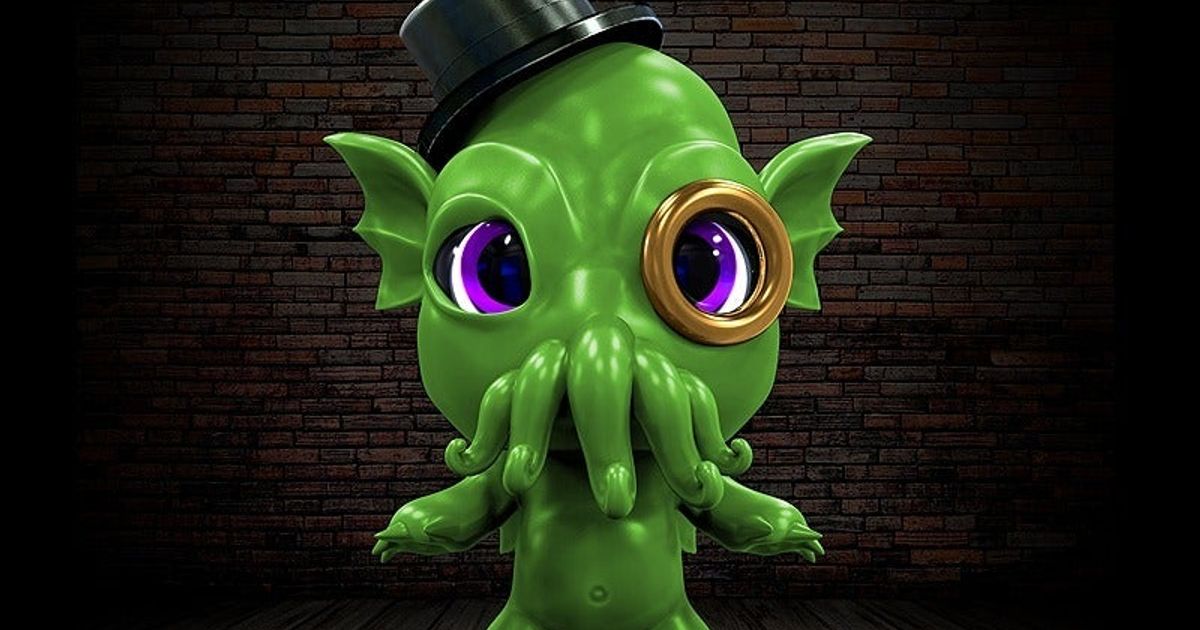 chique Cthulhu compras baixar livre stl modelo printablescom 3d modelos brinquedos jogos açao figuras estátuas Diversão escultura brinquedo 3D print model - Mito3D