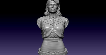 Peggy Carter büst js studio indir Bedava stl model printablescom 3d modeller Sanat tasarım heykeller Yenilmezler hayret heykel 3d print model - Mito3D