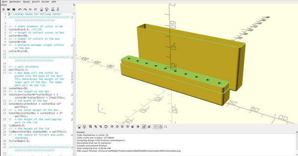 parametric milling cutter storage box quirxi download free stl model printablescom 3d models hobby & makers organizers cncmilling holder 3d print model - Mito3D