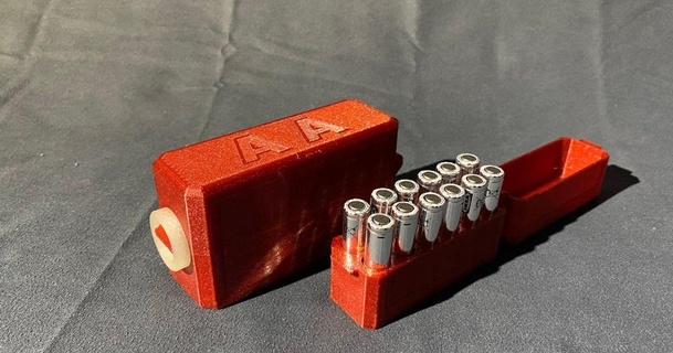 Muschelschale Batterie Fall Mantel tcp download frei stl Modell Printablescom 3d Modelle Haushalt Haus Ausrüstung aaabattery aabattery Batteriehalter 3d print model - Mito3D