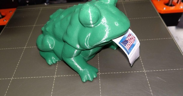 frog postage stamp dispenser kaje download free stl model printablescom 3d models household office 3d print model - Mito3D