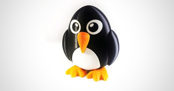 colored penguin - mmu ncsandor download free stl model printablescom 3d models toys & games action figures & statues colorprint penguin