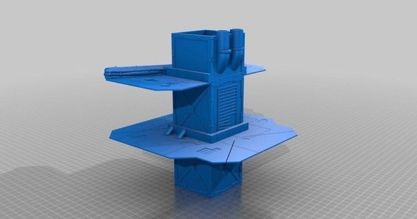 necromunda edificio hami Scarica gratuito stl modello printablescom 3d Modelli giocattoli Giochi 40k struttura terreno 3d print model - Mito3D