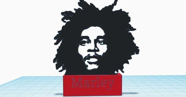 bob Marley turuncupiweb indir Bedava stl model printablescom 3d modeller ev halkı dekor Bobmarley müzik reggae 3d print model - Mito3D