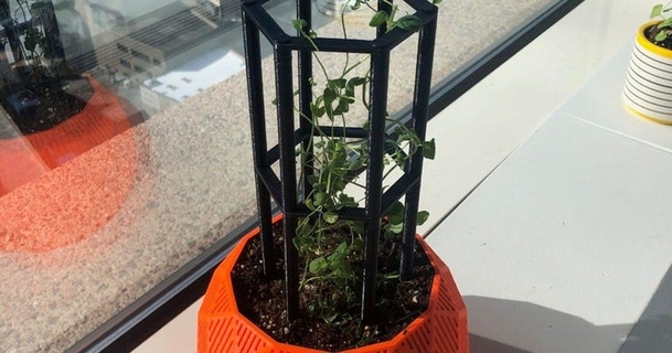 modulaire treillis plante soutien nuit cyborg Télécharger libre stl modèle imprimablescom 3d modèles Ménage Extérieur jardin support plantes pot 3d print model - Mito3D
