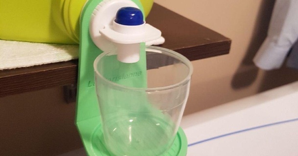 detergent drip cup holder zerink download free stl model printablescom 3d models household bathroom 3d print model - Mito3D