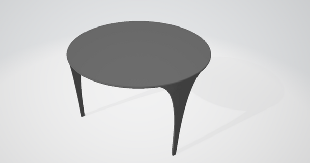 elegante three legged tavolo oink Scarica gratuito stl modello printablescom 3d Modelli arte design disegni 3d print model - Mito3D