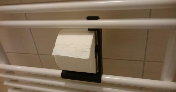 toilet paper holder towel radiator chris download free stl model printablescom 3d models household bathroom 3d print model - Mito3D