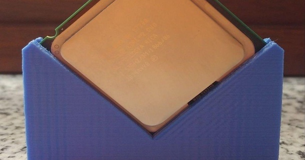 Intel processore In piedi 775 march3d Scarica gratuito stl modello printablescom 3d Modelli gadget blu elettronica 3d print model - Mito3D