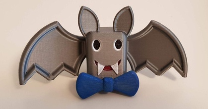 cute bat bowtie supports harald andersson download free stl model printablescom 3d models household decor halloween 3d print model - Mito3D