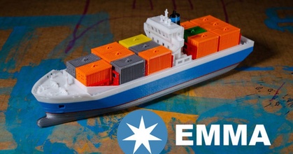 Emma Maersk Schiff Vandragon download frei stl Modell Printablescom 3d Modelle Spielzeuge Spiele Fahrzeuge Bad Badewanne Boot Boote 3d print model - Mito3D