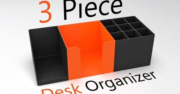 3 pezzo desktop organizzatore the3designer Scarica gratuito stl modello printablescom 3d Modelli domestico ufficio scrivania deskorganizer desktoporganizer 3d print model - Mito3D