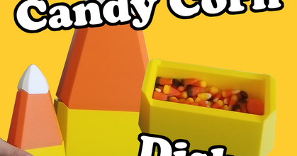 candy corn dish iqless download free stl model printablescom 3d models household decor halloween 3d print model - Mito3D