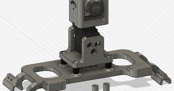 traxxas vertice dji aria unità padella telecamera montare silverbullet126 Scarica gratuito stl modello printablescom 3d Modelli passatempo creatori rc robotica cameramount 3d print model - Mito3D