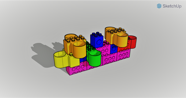 Lego modular Blumen Topf romrom download frei stl Modell Printablescom 3d Modelle Haushalt draussen Garten 3d print model - Mito3D