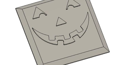 pumpkin smile embosser plate asraff amzani download free stl model printablescom 3d models art & design 2d plates logos contest halloween papercraft 3d print model - Mito3D