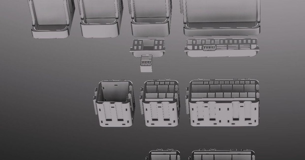 tool- pen- sd- microsd- usb-holder set modular - deskorganizer boxes -- picatinny- easy-to-print version hochkant download free stl model printablescom 3d models hobby & makers organizers 3d print model - Mito3D