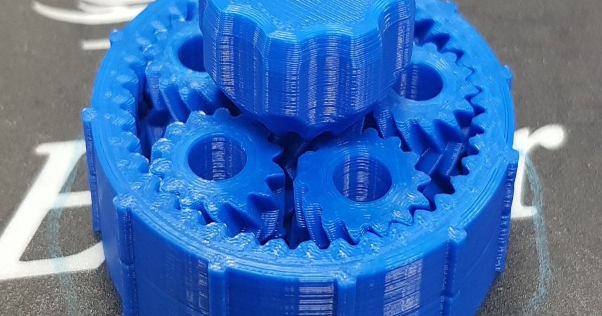 gearbox demo solid core compound planetary tmackay download free stl model printablescom 3d models hobby & makers mechanical parts compoundplanetary gears planetarygear planetarygearbox 3D print model - Mito3D