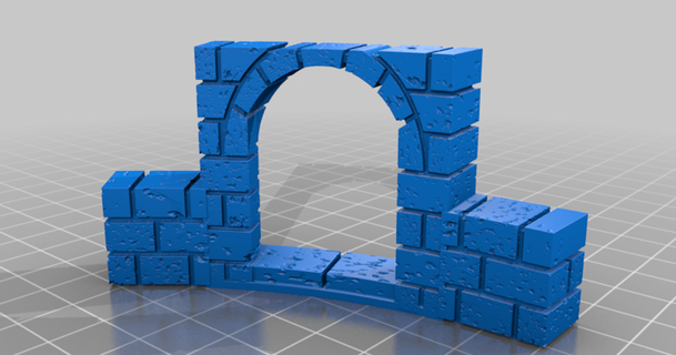 openforge 20 cut stone separate wall - gx xa w door repaired base manolito download free stl model printablescom 3d models toys & games board openforge2 rpgtiles 3d print model - Mito3D