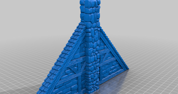 openforge 20 stone brick roof gable 9x chimney manolito download free stl model printablescom 3d models toys & games board openforge2 house rpgtiles 3d print model - Mito3D