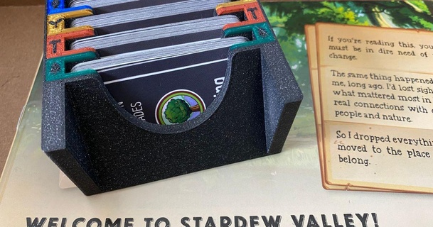 stardew valley board game insert multi color profession upgrade card holder jarcec download free stl model printablescom 3d models toys & games 3d print model - Mito3D