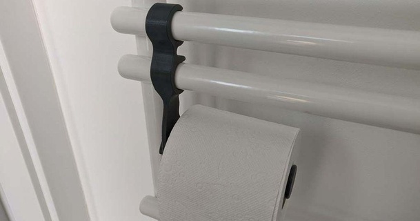 estalo banheiro papel suporte aquecedor micha baixar livre stl modelo printablescom 3d modelos casa snapfit rolo higiênico toalhas 3d print model - Mito3D
