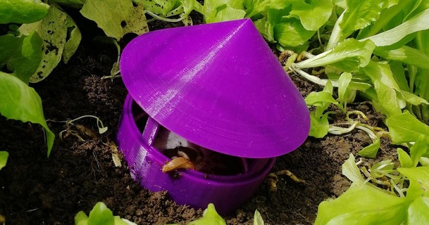snail slug trap rokyson download free stl model printablescom 3d models household outdoor & garden 3d print model - Mito3D