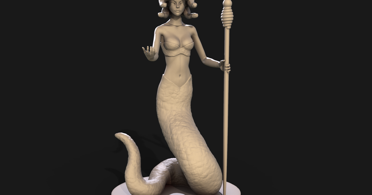 medusa armazém oficina baixar livre stl modelo printablescom 3d modelos brinquedos jogos borda dnd dndmini dndminiatura fantasia 3D print model - Mito3D