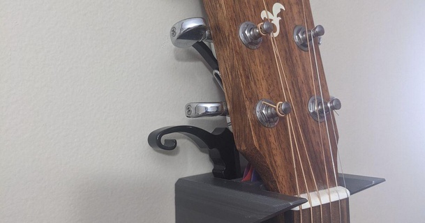 guitare mur monter Jon Télécharger libre stl modèle imprimablescom 3d modèles loisir fabricants musique acoustique montage mural 3d print model - Mito3D