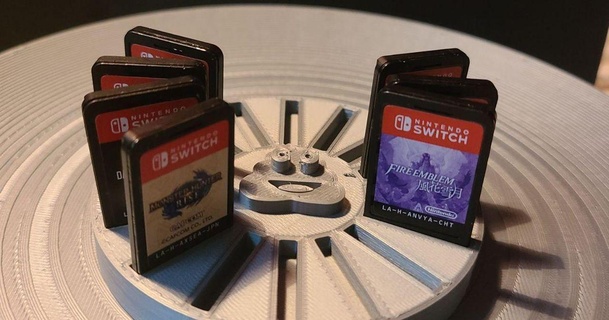 Kreis Hodler Nintendo Schalter Spiel Karte louie download frei stl Modell Printablescom 3d Modelle Hobby Macher Veranstalter Halter Unterstützung 3d print model - Mito3D