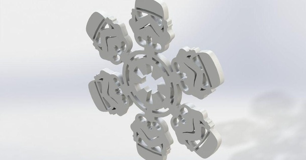star wars snowflakes collection ty10y download free stl model printablescom 3d models seasonal designs winter & christmas year's bb8 boba c3 c3po chewbacca 3d print model - Mito3D