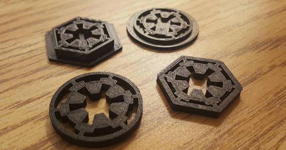 estrella guerras galáctico imperio logo ty10y descargar gratis stl modelo imprimiblescom 3d modelos Arte diseño 2d platos logos ángulo angular antecedentes Insignia moneda 3D print model - Mito3D