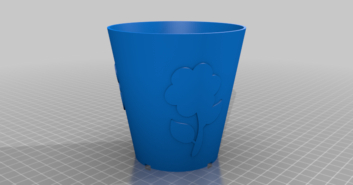 fleur pot choumec Télécharger libre stl modèle imprimablescom 3d modèles Ménage Extérieur jardin 3D print model - Mito3D