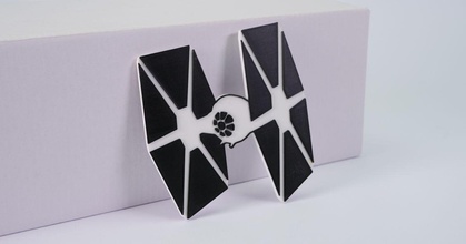 star wars tie fighter magnet synth3d download free stl model printablescom 3d models art & design 2d plates logos vader galactic empire 3d print model - Mito3D