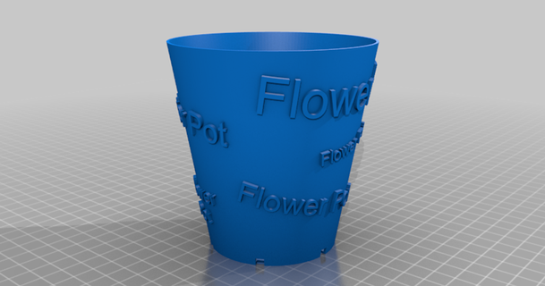 worded flower pot cabbagemec download free stl model printablescom 3d models household outdoor & garden 3d print model - Mito3D