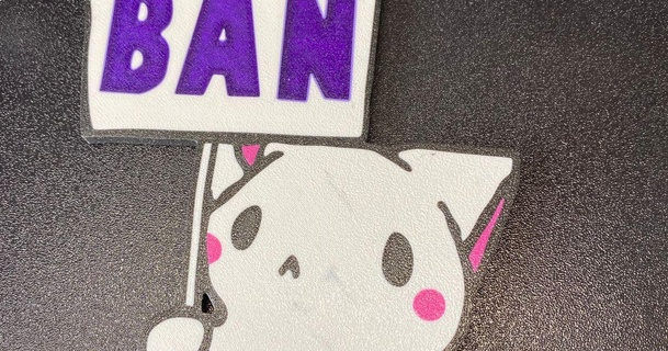 ban cat emoji audiorazor download free stl model printablescom 3d models art & design 2d plates logos discord logo plate 3d print model - Mito3D