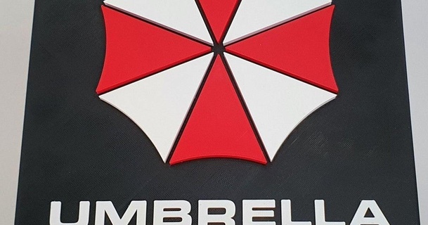 umbrella corporation plaque hyzmyzen download free stl model printablescom 3d models art & design 2d plates logos residentevil 3d print model - Mito3D