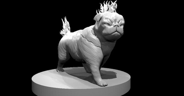 hell pug mz4250 download free stl model printablescom 3d models toys & games board demon devil dog fiend 3d print model - Mito3D