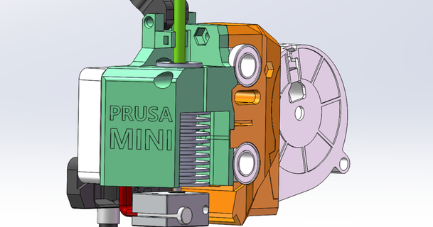 e3dv6 Hotend montaj Prusa mini athlon789789 indir Bedava stl model printablescom 3d modeller yazıcılar yükseltmeler Prusamini 3d print model - Mito3D
