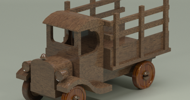 truck wood vintage toy dape download free stl model printablescom 3d models toys & games printing 3dfindit 3d print model - Mito3D