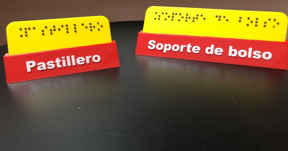 carteles braille signs fundaci download free stl model printablescom 3d models gadgets 3D print model - Mito3D