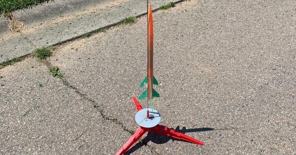 2 stage model rocket - carrot lyricpants download free stl printablescom 3d models toys & games vehicles modelrocket rocketry 3d print model - Mito3D