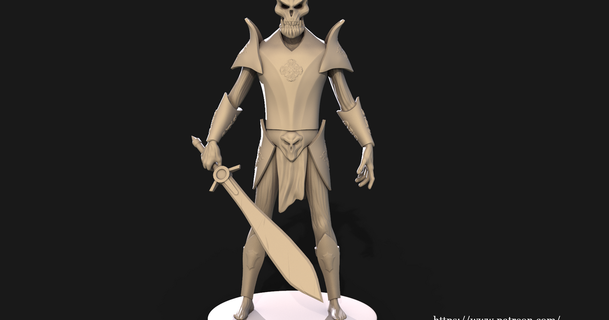 skeleton warrior warehouse workshop download free stl model printablescom 3d models toys & games board dnd dndminiature fantasy knight 3d print model - Mito3D