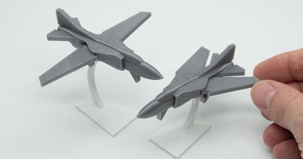 print-in-place articulated mig23 jet fighter stand agepbiz download free stl model printablescom 3d models toys & games vehicles jetfighter printinplace toy 3d print model - Mito3D