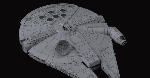 my t clássico modular cargueiro baixar livre stl modelo printablescom 3d modelos brinquedos jogos veículos falcão milênio millenniumfalcon nave espacial Guerra Estrelas yt1300 3d print model - Mito3D