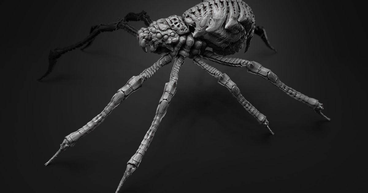 hell arachnid tes3d download free stl model printablescom 3d models art & design sculptures 3D print model - Mito3D